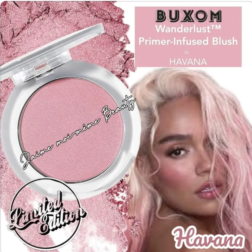BUXOM Limited Edition Wanderlust Primer Infused Blush in Havana